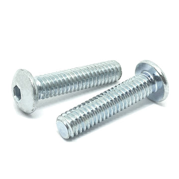 1/4-20x2-1/4" Alloy Button Head Socket Cap Screws Zinc Clear