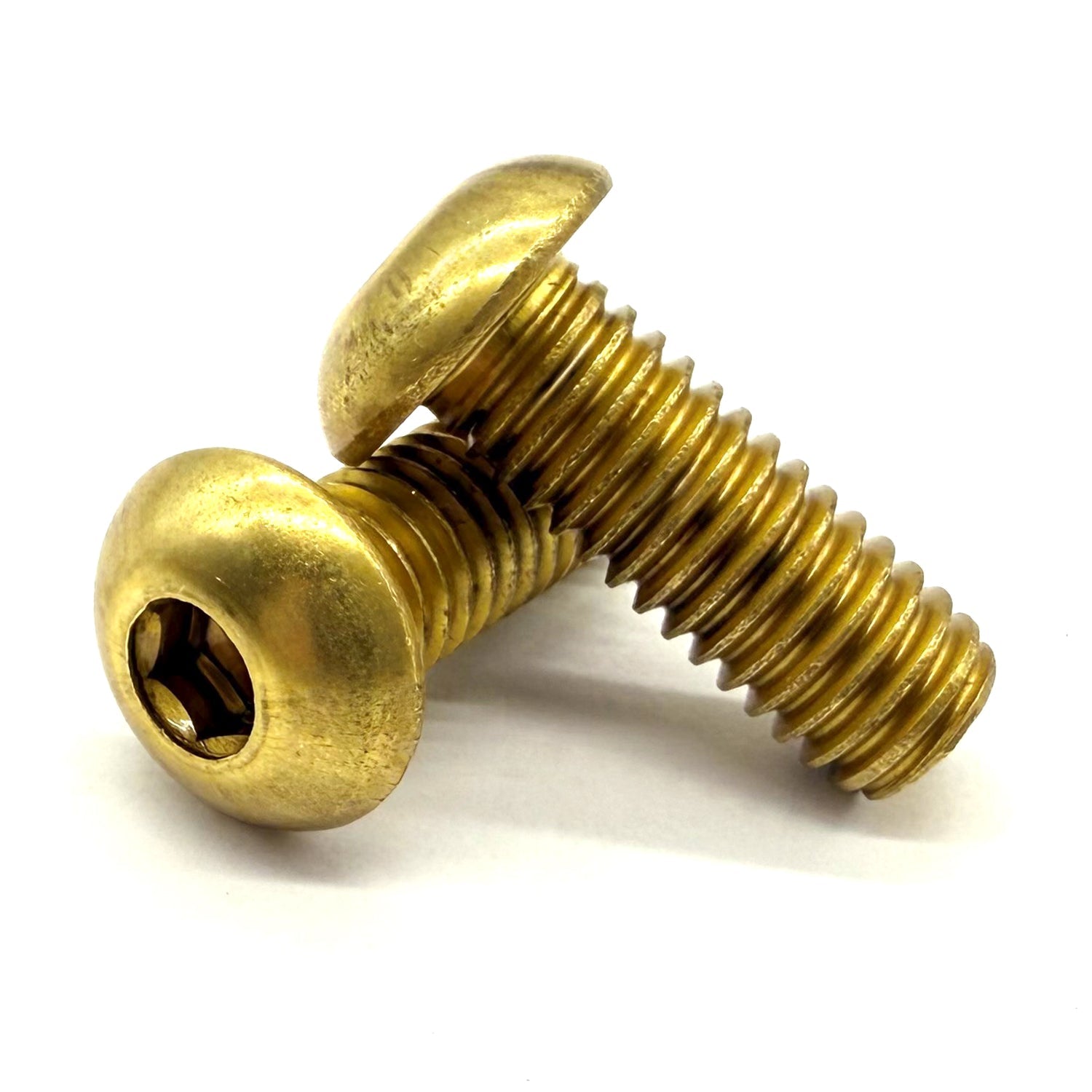 #10-24x1/2" Brass Button Head Socket Cap Screw
