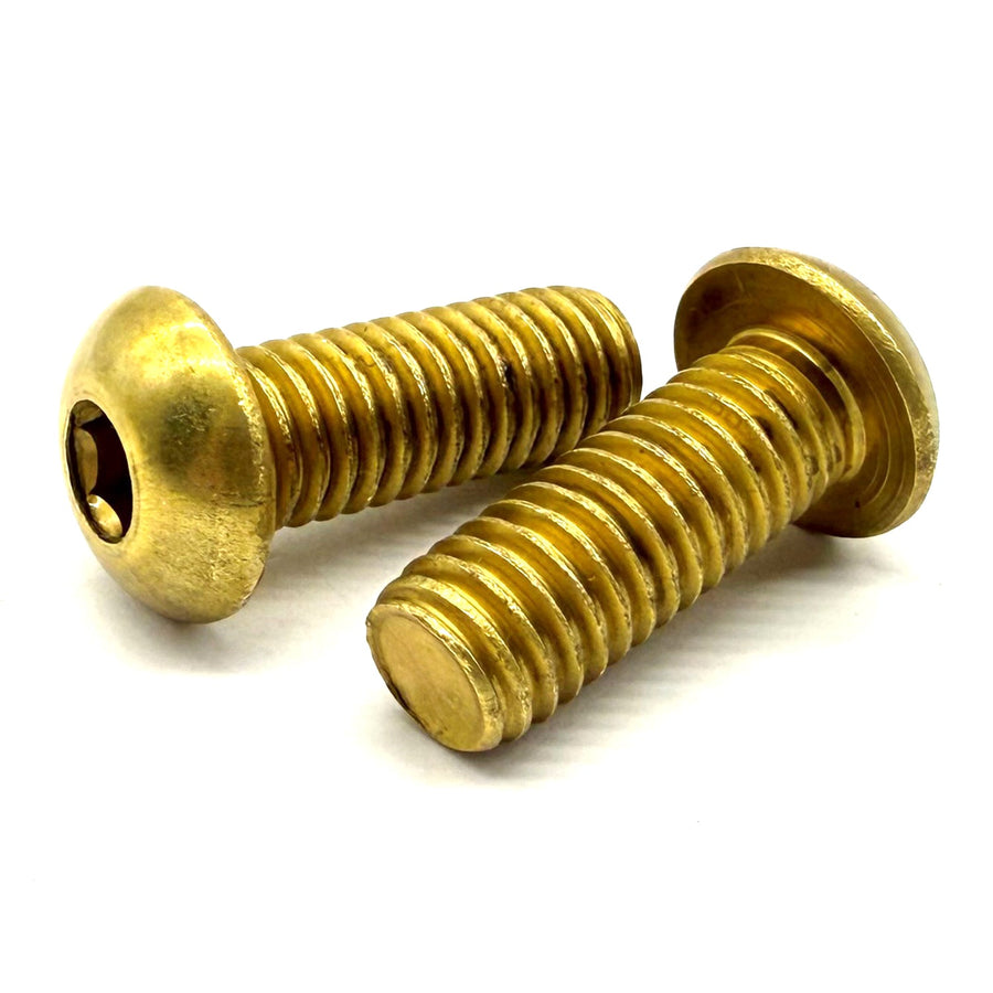 #10-24x3/8" Brass Button Head Socket Cap Screw