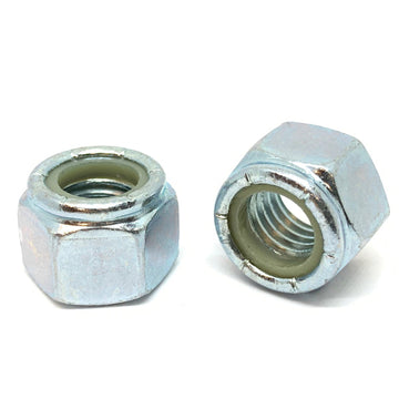 #10-24 Grade A Nylon Insert Hex Nuts Zinc
