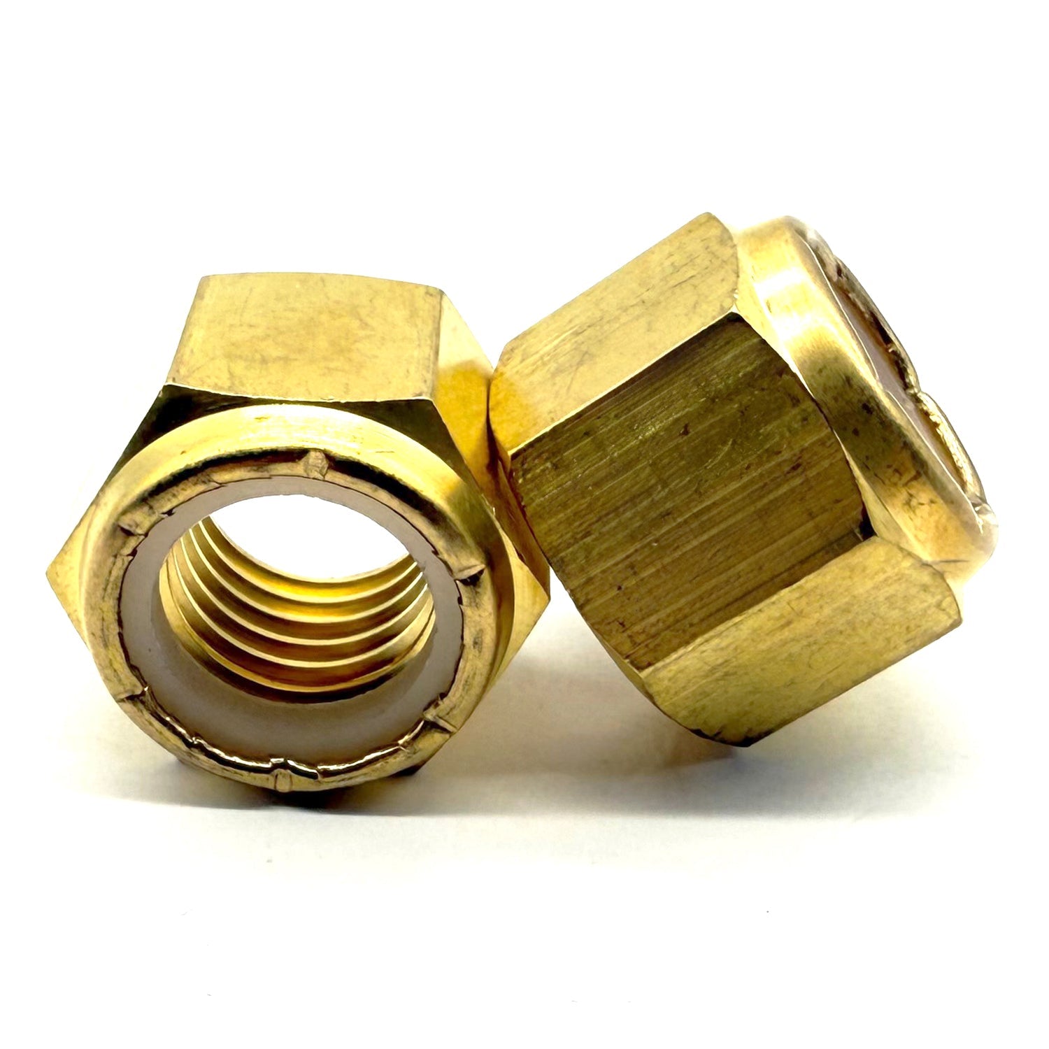 #10-32 Brass Nylon Insert Locknut