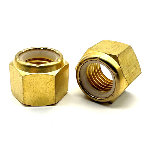 3/8"-16 Brass Nylon Insert Locknut
