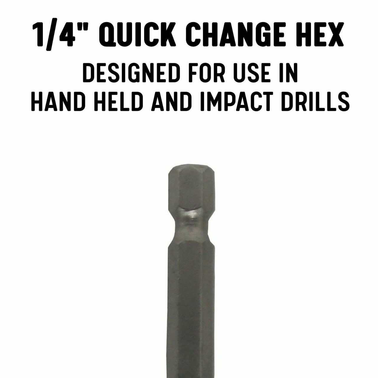 15 Piece Cobalt Quick Change Hex Shank Drill Bit Set 1/16" - 1/2" Plastic Case