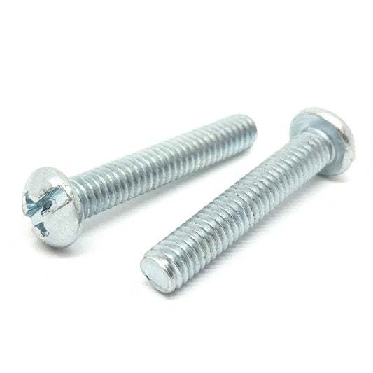 3/8-16x1" Combo Round Head Machine Screws Steel Zinc