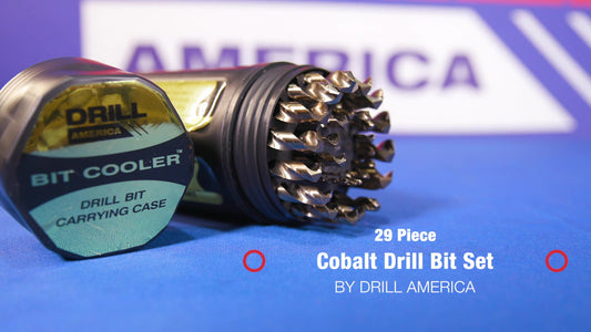 29 Piece Cobalt Jobber Length Drill Bit Set, 1/16" - 1/2", Round Bit Cooler Case, D/ACO Series
