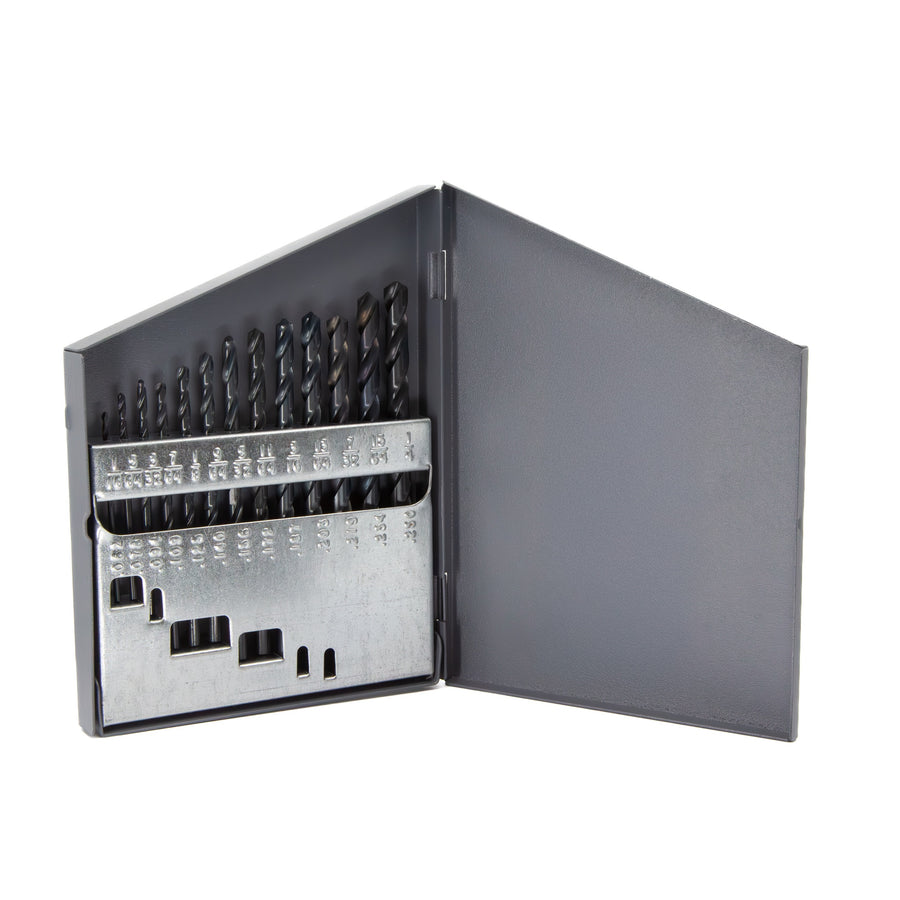 13 Piece HSS Black Oxide Jobber Length Drill Bit Set, DWDN, 1.00mm - 7.00mm