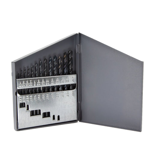 13 Piece HSS Black Oxide Stub (Screw Machine) Split Point Drill Bit Set, D/ASP, 1/16" - 1/4"