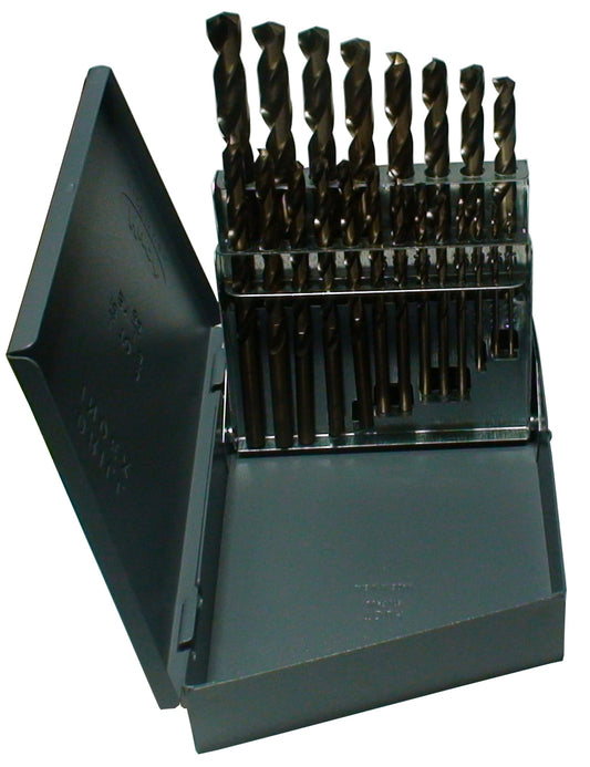 21 Piece Cobalt Jobber Length Drill Bit Set, 1/16" - 3/8", D/ACO Series