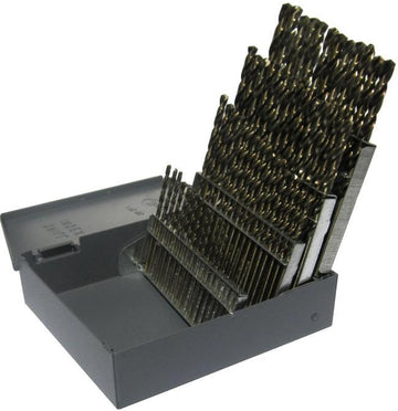 26 Piece Cobalt Split Point Stub Drill Bit Set, #1 - #60