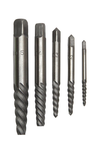 #1-5 Carbon Steel Spiral Flute Screw Extractor Set