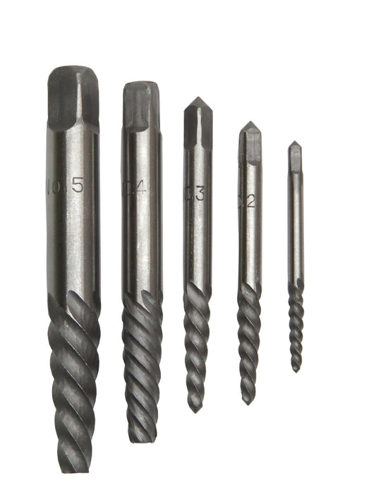 #1-5 Carbon Steel Spiral Flute Screw Extractor Set