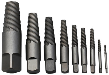 #1-9 Carbon Steel Spiral Flute Screw Extractor Set