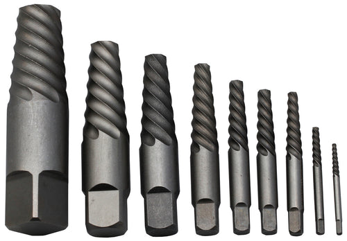 #1-9 Carbon Steel Spiral Flute Screw Extractor Set