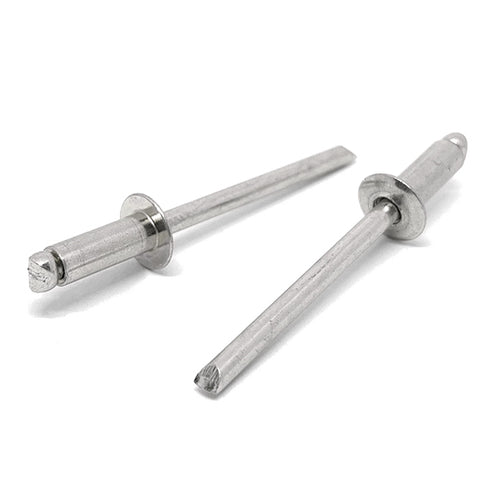 3/16" Dia 5/8"-3/4" (612) Grip - Dome Head Blind Rivets Stainless/Stainless Mandrel