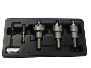 3 Piece Carbide Tipped Hole Cutter Set with 3/16" Depth of Cut
