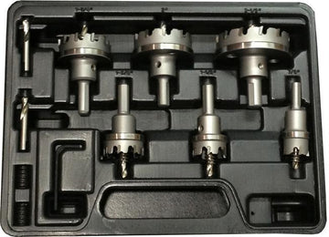8 Piece Electricians Carbide Tipped Hole Cutter Set with 3/16" Depth of Cut