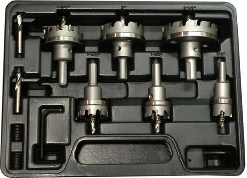 8 Piece Electricians Carbide Tipped Hole Cutter Set with 3/16" Depth of Cut