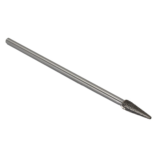 SL-3 3/8" X 1-1/16" 6" Long Shank Cone Radius End Carbide Bur 1/4" Shank