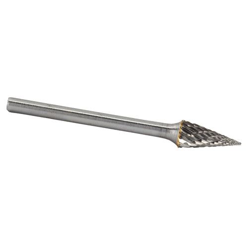 SM-41 1/8" X 11/32" Cone Pointed End Carbide Bur 1/8" Shank