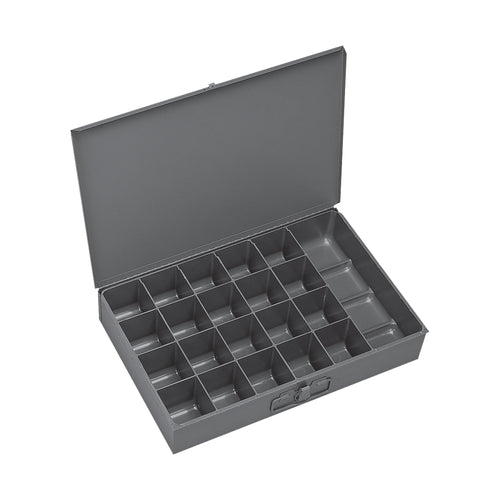 21 Hole Large Metal Locking Drawer Compartment Box