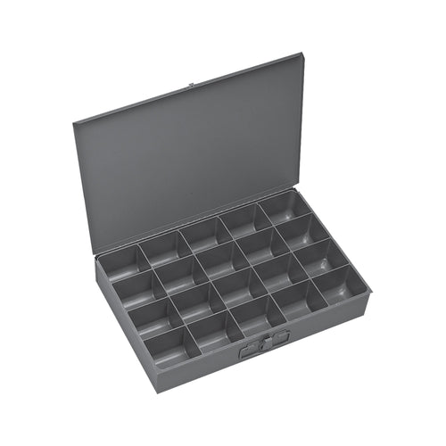 20 Hole Large Metal Locking Drawer Compartment Box
