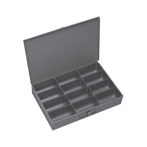 12 Hole Large Metal Locking Drawer Compartment Box