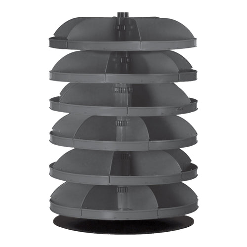 28" Metal Revolving Rotabin with 6 Shelves