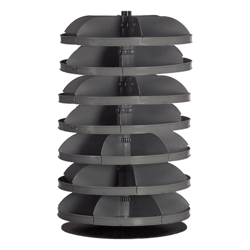 34" Metal Revolving Rotabin with 7 Shelves