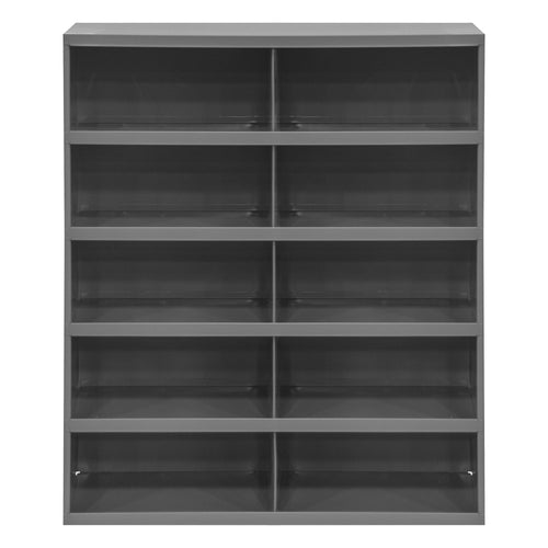 10 Hole Metal Divider Bin 12" Deep