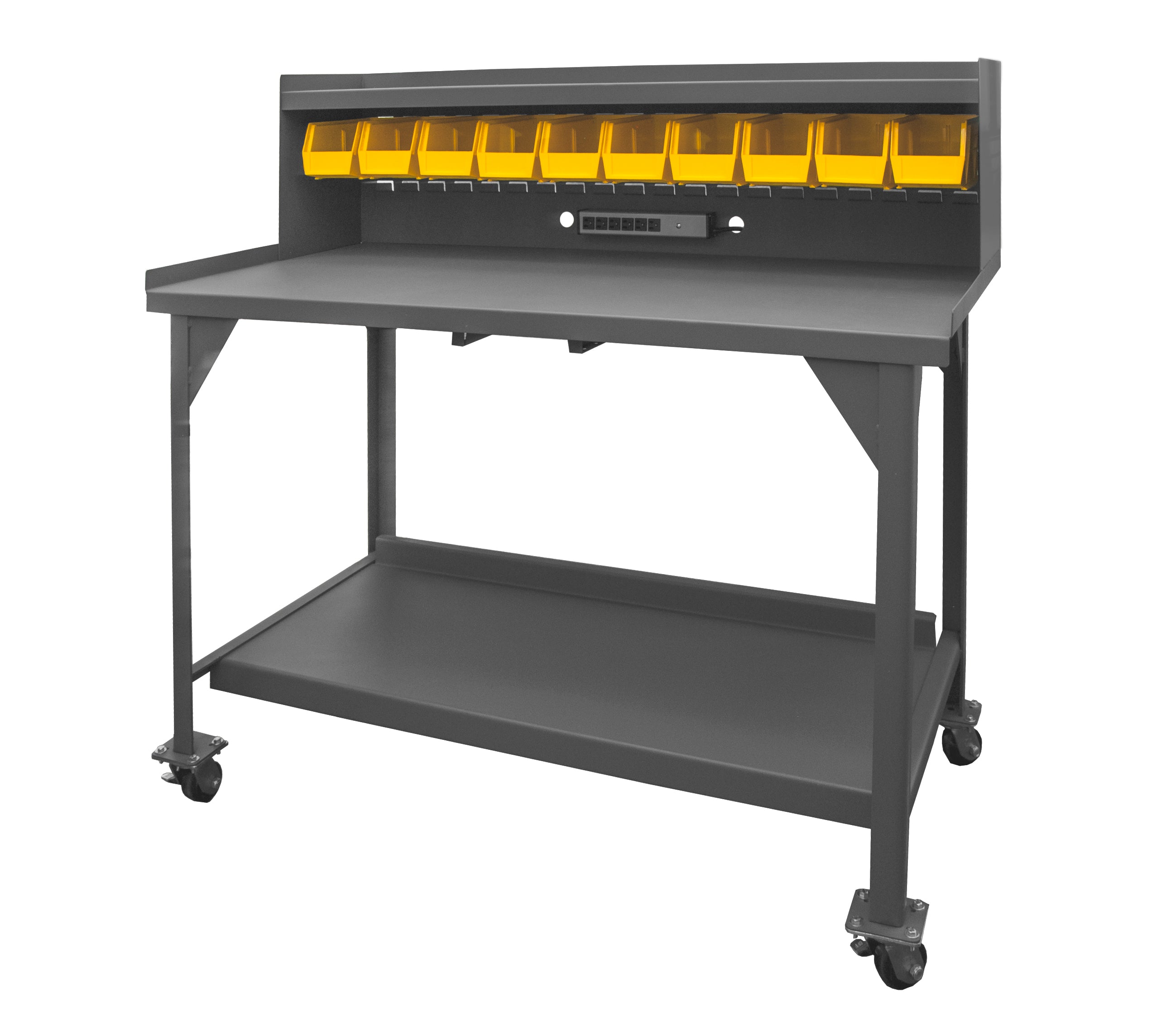 Mobile Workbench, Riser Shelf, 60 x 30 – Industrial Warehouse