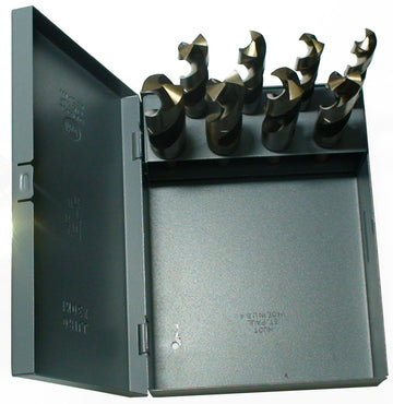 8 Piece Cobalt Drill Bit Set with Reduced 1/2" Shank, 9/16" - 1", DWDCO