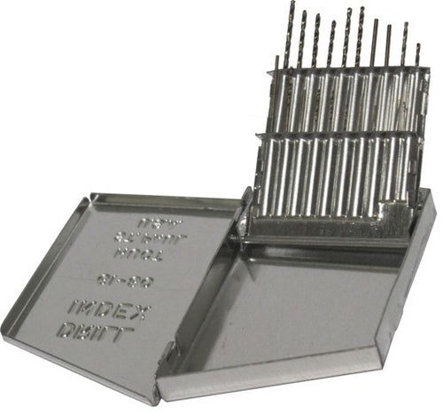 20 Piece HSS Black Oxide Jobber Length Drill Bit Set, DWDN, #61 - #80