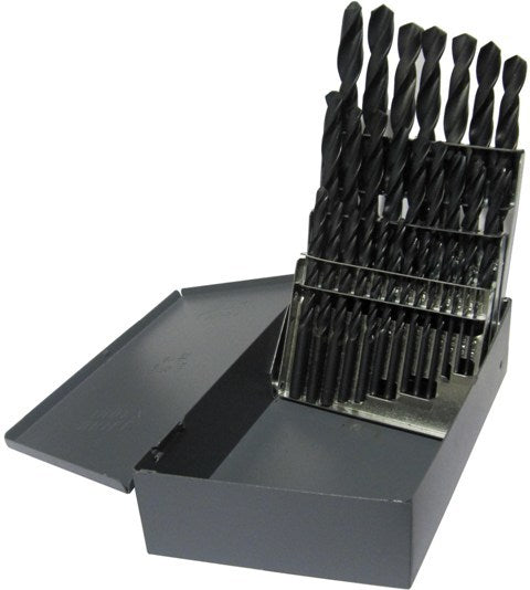 26 Piece HSS Black Oxide Stub (Screw Machine) Split Point Drill Bit Set, D/ASP, A -Z