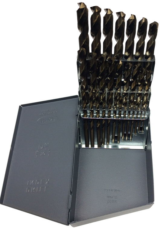 29 Piece Cobalt Jobber Length Drill Bit Set, 1/16" - 1/2", DWDCO Series
