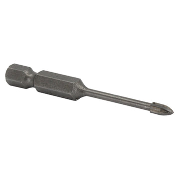 1/8" Carbide Tipped 4 Flute Glass & Tile Drill Bit with Hex Shank