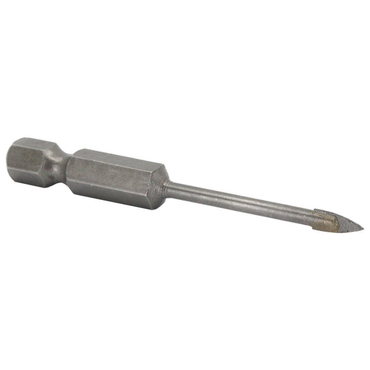 1/8" Carbide Tipped Glass & Tile Drill Bit with Hex Shank