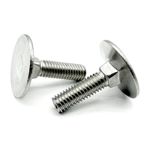 3/8"-16x1-1/2" Stainless Steel Round Head Square Neck Elevator Bolt
