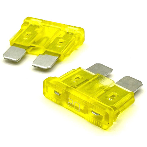 20AMP ATC/ATO Standard Blade Fuse 32V Yellow
