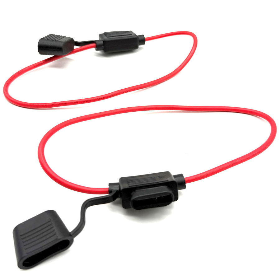 13.5" Inline Standard Blade Fuse Holder Dust/Water Resistant 14AWG