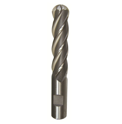 1-1/4" X 1-1/4" HSS 4 Flute Single End Ball End Mill