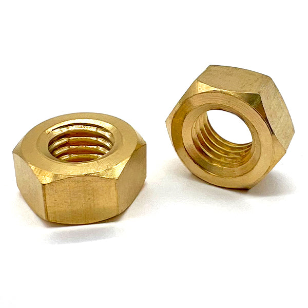 M6-1.0 Brass Finished Hex Nuts
