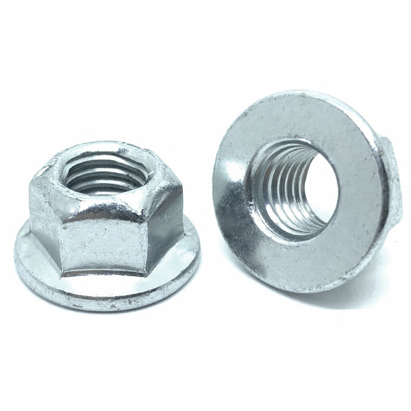 M16-2.0 Class 8 Hex Flange Prevailing Torque Top Lock Nuts Zinc Clear