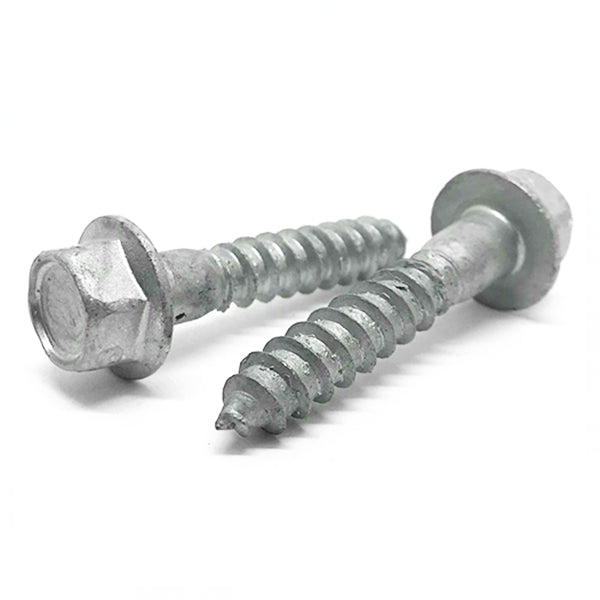 3/8-7x2" Hex Flange Lag Screw Steel Hot Dip Galvanized