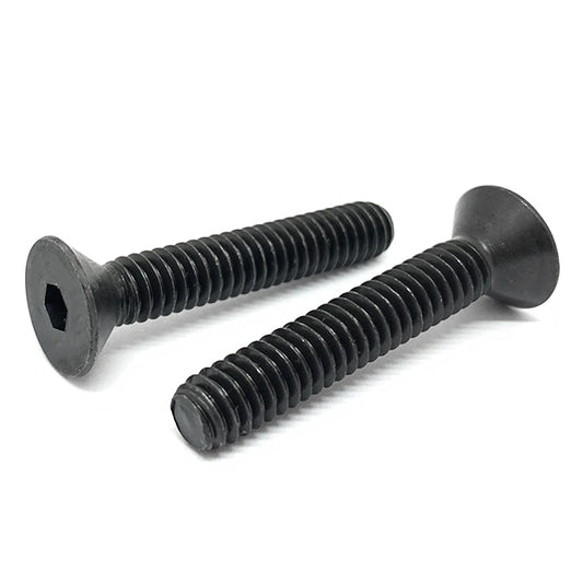 3/8-24x1-3/4" Alloy Flat Head Socket Cap Screws Black Oxide