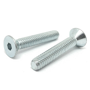 M8-1.25x12 Class 12.9 Alloy Flat Socket Head Cap Screws Zinc