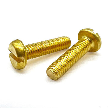 #10-32x3/8" Brass Slotted Fillister Machine Screws