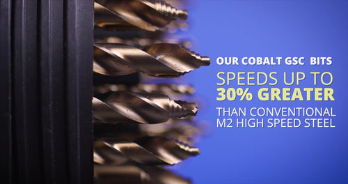 1/4" Stepped Point Cobalt Drill Bit with 3-Flat Shank