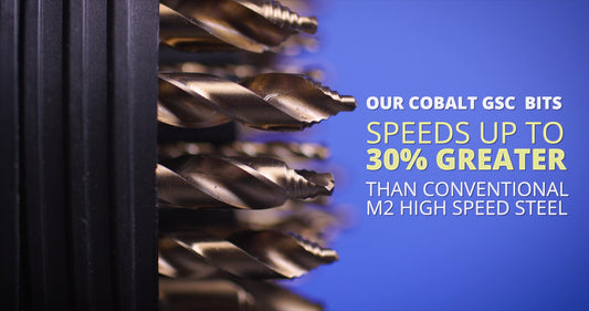 1/4" Stepped Point Cobalt Drill Bit with 3-Flat Shank