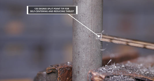 1/4" Stepped Point Cobalt Drill Bit with 3-Flat Shank