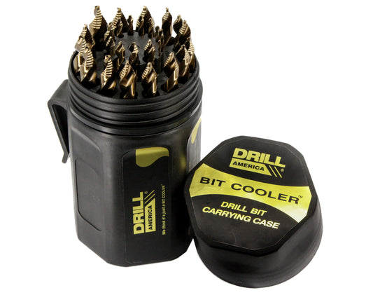 29 Piece Stepped Point Cobalt Drill Bit Set in Plastic Case (1/16" - 1/2" x 1/64")